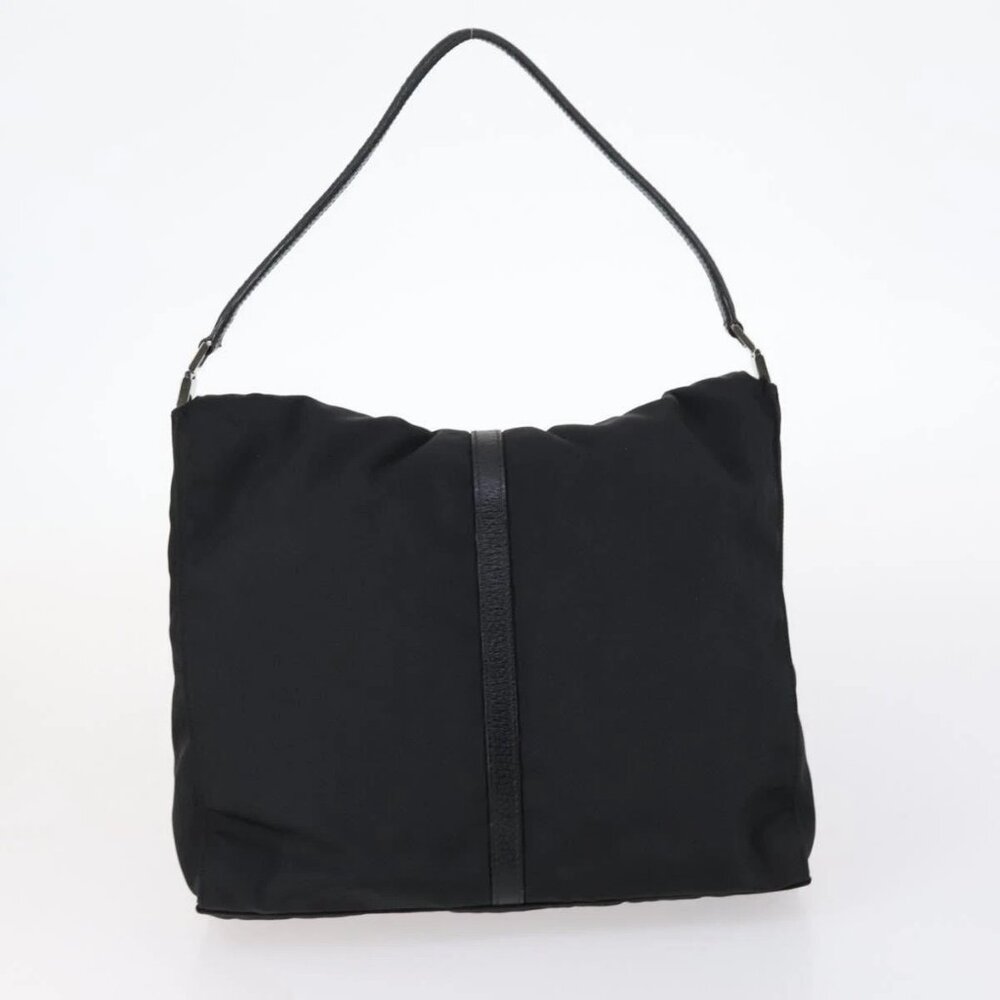 GUCCI Bamboo Jackie Shoulder Bag Nylon 6 Set Black Auth bs29393 - Picture 13 of 16